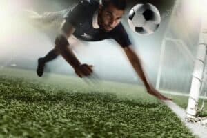 CTE goalie in soccer game